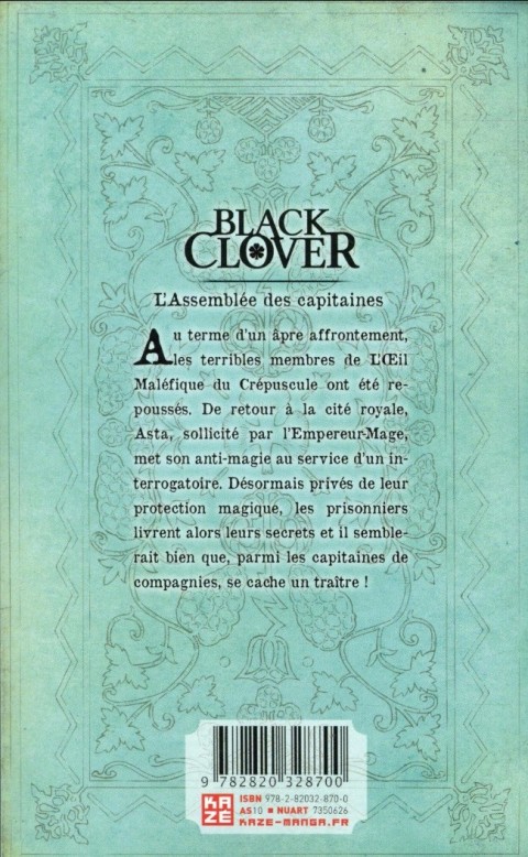 Verso de l'album Black Clover 7