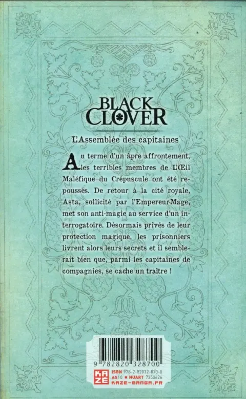 Verso de l'album Black Clover 7