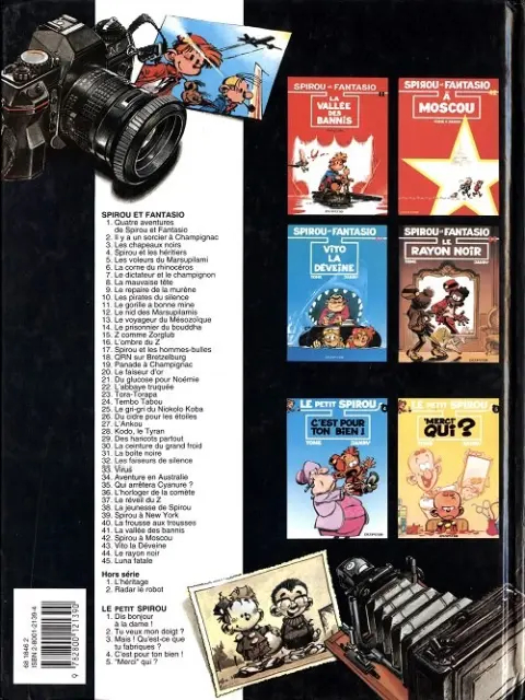 Verso de l'album Spirou et Fantasio Tome 45 Luna fatale