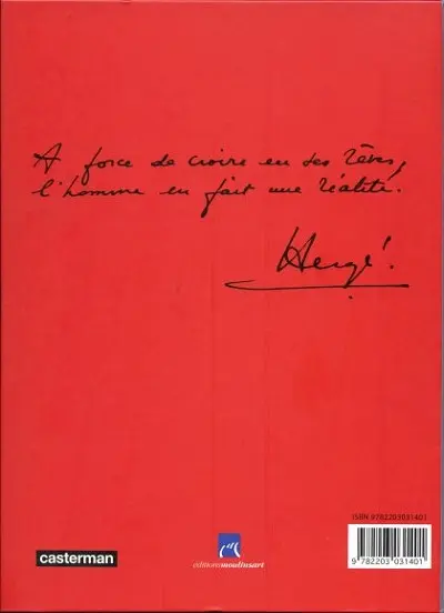 Verso de l'album Tintin Tintin et la Lune