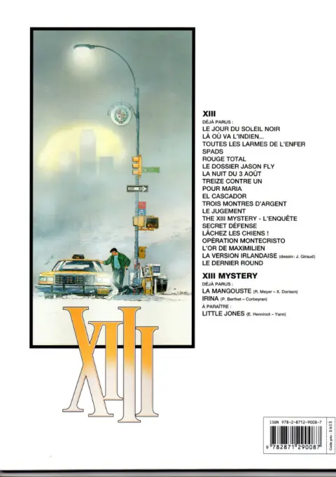 Verso de l'album XIII Tome 3 Toutes les larmes de l'enfer