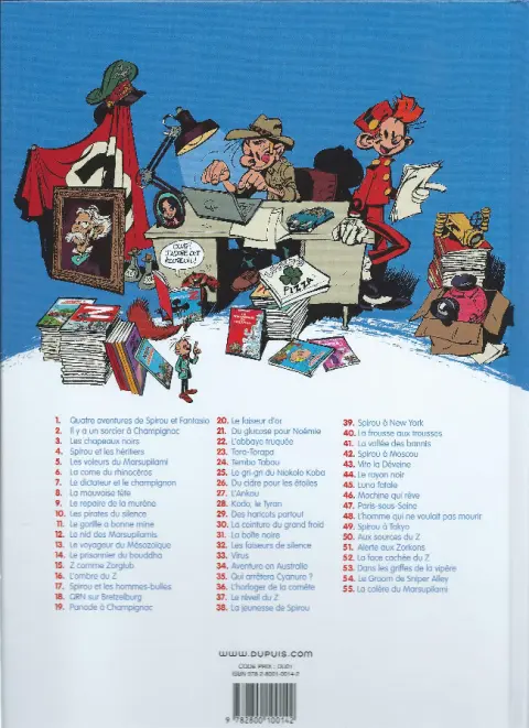 Verso de l'album Spirou et Fantasio Tome 12 Le nid des Marsupilamis