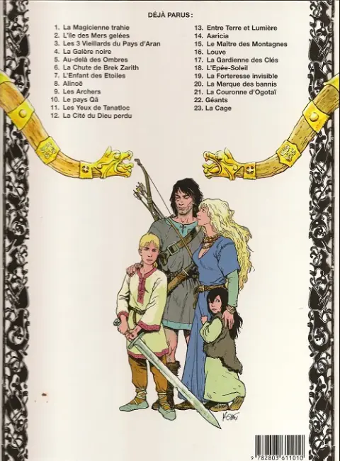 Verso de l'album Thorgal Tome 20 La marque des bannis