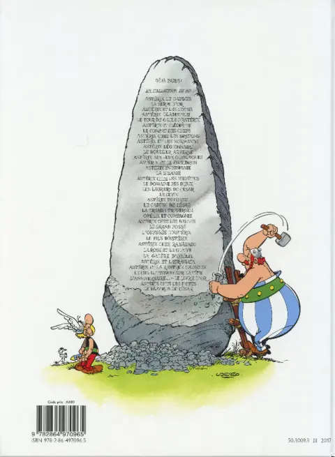 Verso de l'album Astérix Tome 30 La galère d'Obélix