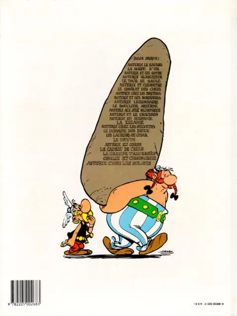 Verso de l'album Astérix Tome 11 Le bouclier Arverne