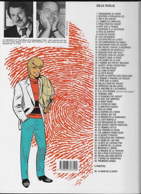 Verso de l'album Ric Hochet Tome 48 Le secret d'Agatha