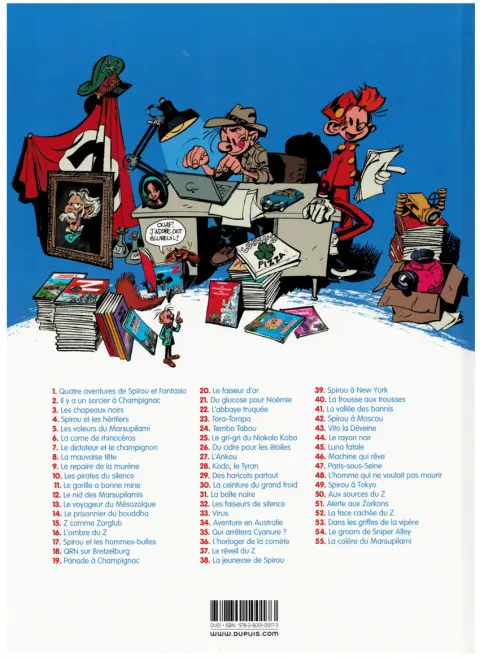 Verso de l'album Spirou et Fantasio Tome 15 Z comme Zorglub