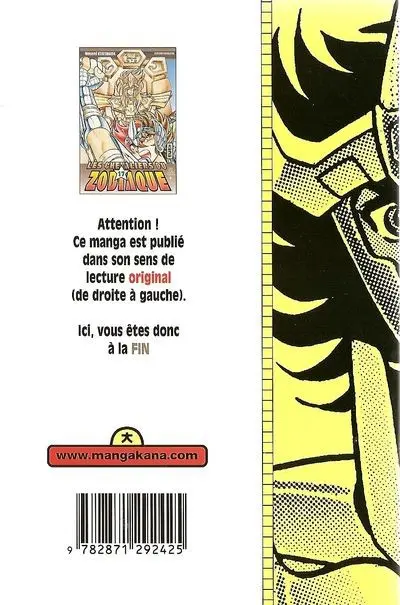 Verso de l'album Saint Seiya - Les Chevaliers du Zodiaque 17 Le Chant d'Athéna