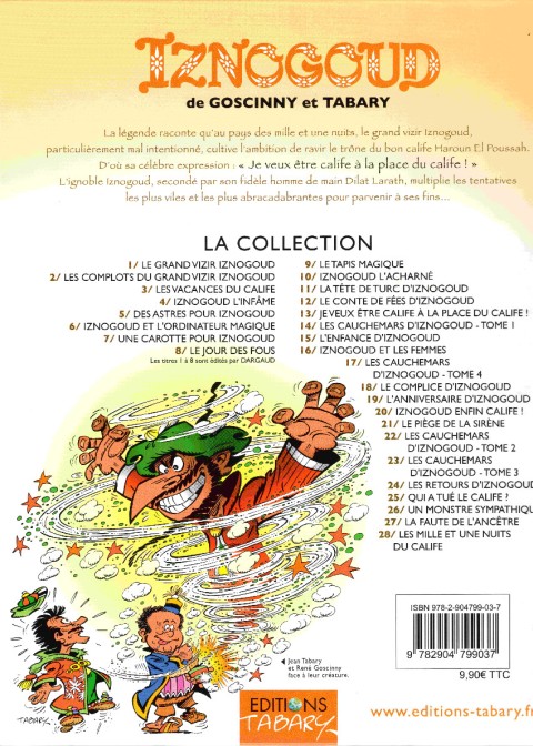 Verso de l'album Iznogoud Tome 18 Le complice d'Iznogoud