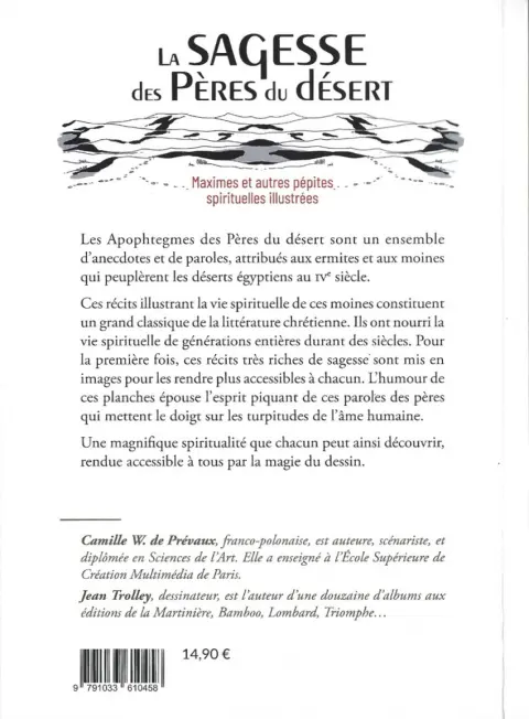 Verso de l'album La sagesse des Pères du désert Maximes et autres pépites spirituelles illustrées