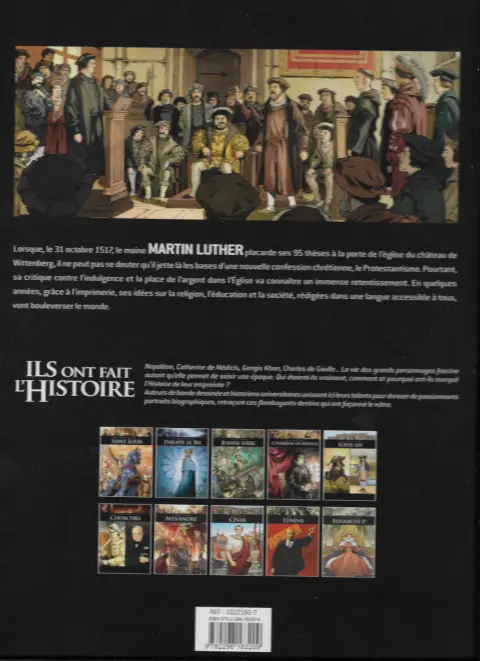 Verso de l'album Ils ont fait l'Histoire Tome 20 Luther