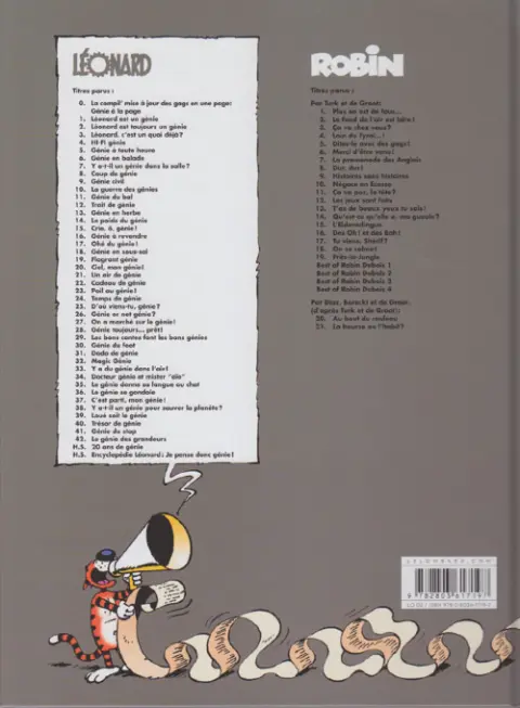 Verso de l'album Léonard Tome 21 Un air de génie