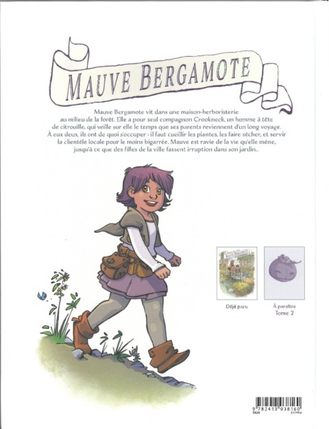 Verso de l'album Mauve Bergamote Tome 1 Bienvenue à l'herboristerie