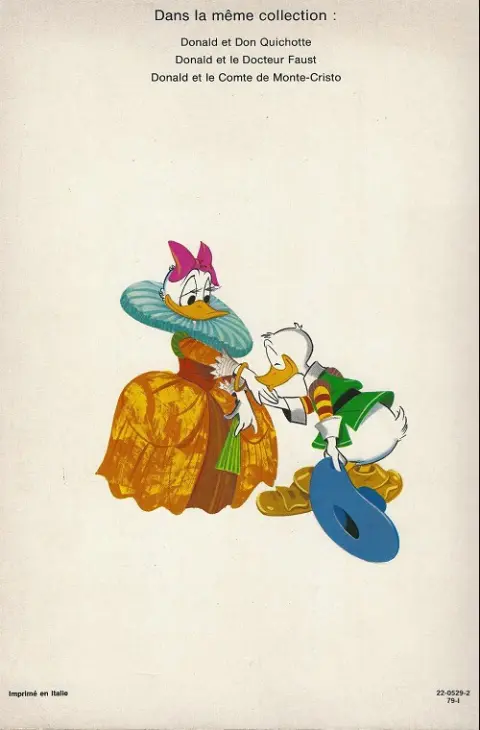 Verso de l'album Donald et les héros de la littérature Tome 1 Donald et les trois mousquetaires