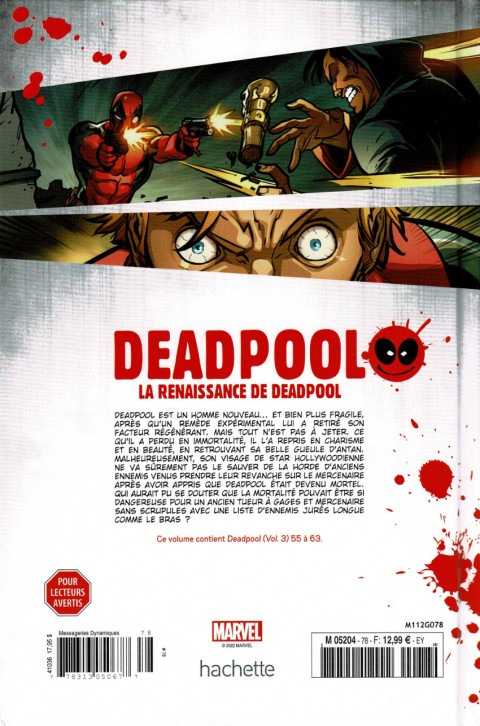 Verso de l'album Deadpool - La collection qui tue Tome 78 Le renaissance de DEADPOOL