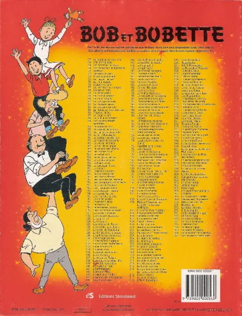 Verso de l'album Bob et Bobette Tome 69 Les nerviens nerveux