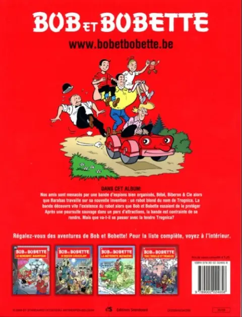 Verso de l'album Bob et Bobette Tome 86 Trognica chérie