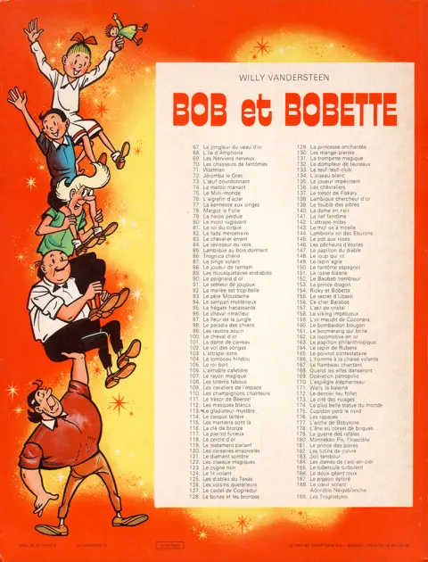 Verso de l'album Bob et Bobette Tome 139 Le toubib des arbres