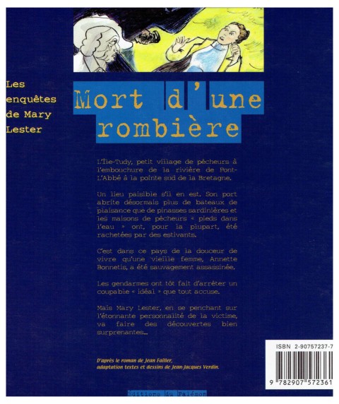 Verso de l'album Mary Lester Tome 1 Mort d'une rombière