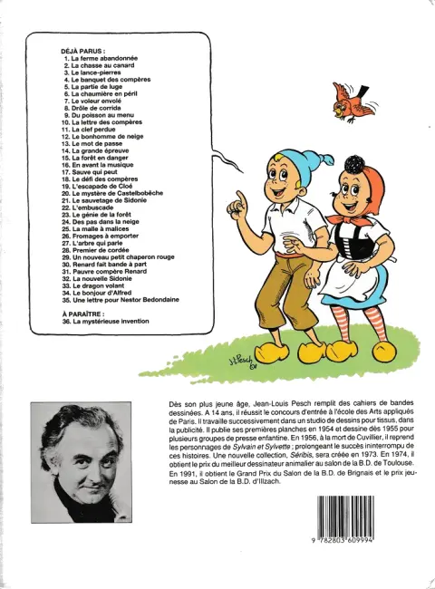 Verso de l'album Sylvain et Sylvette Tome 35 Une lettre pour Nestor Bedondaine