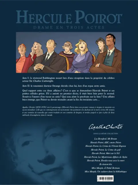 Verso de l'album Hercule Poirot Tome 7 Drame en trois actes