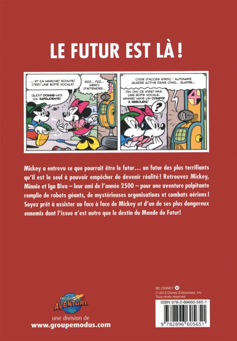 Verso de l'album BD Disney Tome 23 Mickey et le monde du futur