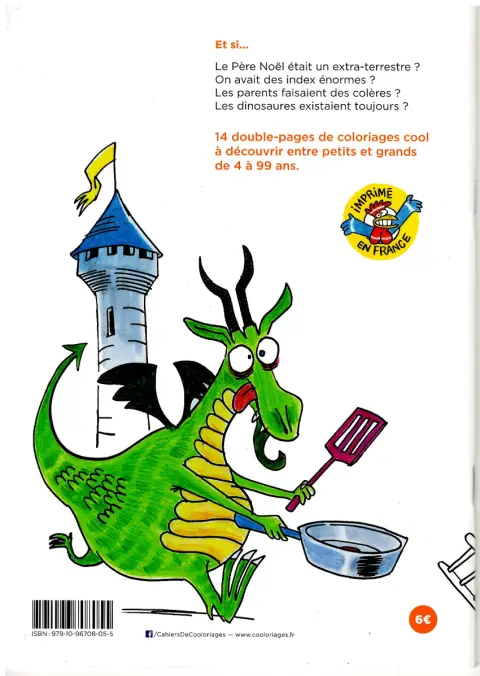 Verso de l'album Cahier de cooloriages 1