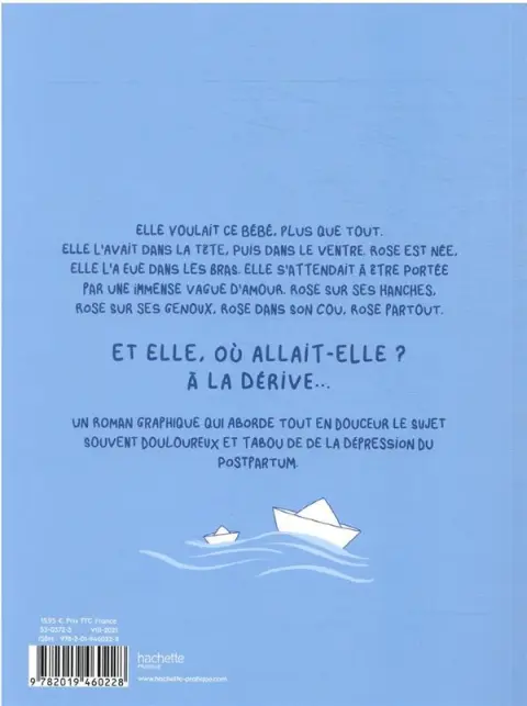 Verso de l'album À la dérive Chronique d'une dépression post-partum