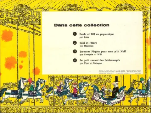 Verso de l'album Boule et Bill Tome 1 Boule et Bill en pique-nique