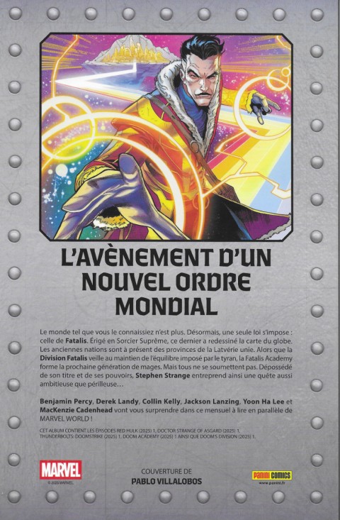 Verso de l'album Doom World - Le règne de Fatalis Volume 1/8