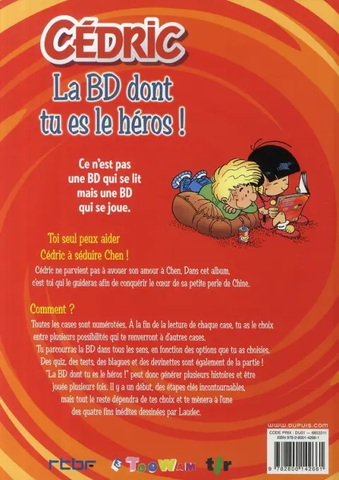Verso de l'album Cédric La bd dont tu es le héros !