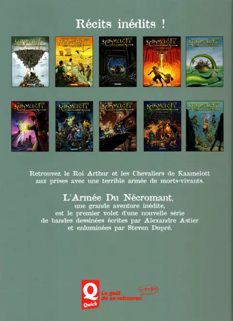 Verso de l'album Kaamelott Tome 1 L'Armée du Nécromant