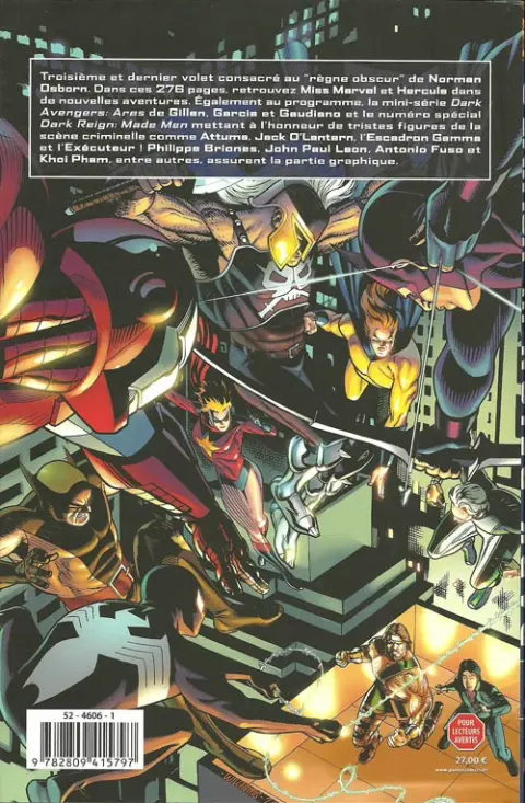 Verso de l'album Dark Reign Tome 3