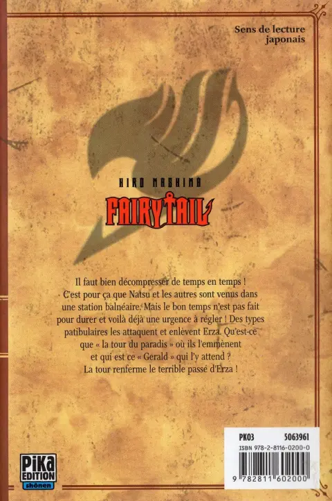 Verso de l'album Fairy Tail 10