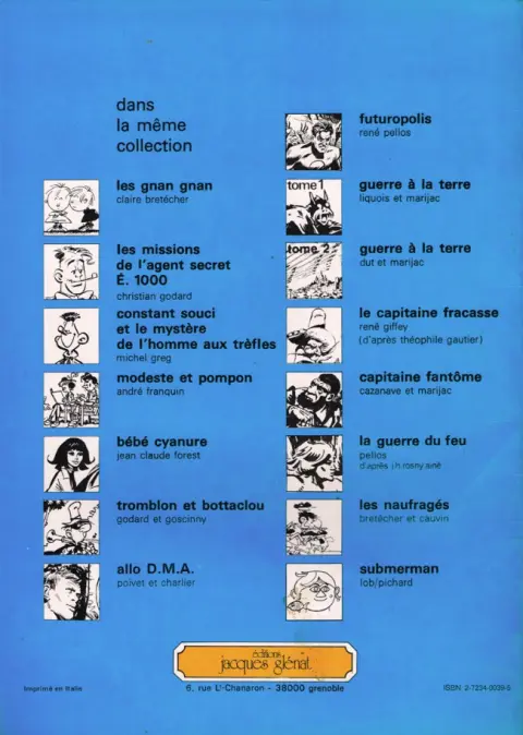 Verso de l'album Guy Lebleu Tome 4 La cité secrète de la mort