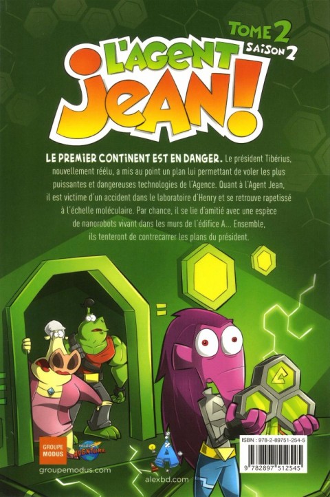 Verso de l'album L'Agent Jean ! Saison 2 Tome 2 La nanodimension