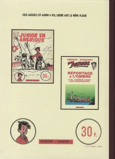 Verso de l'album Luc Junior Tome 4 Chez les Martiens et naufragés volontaires