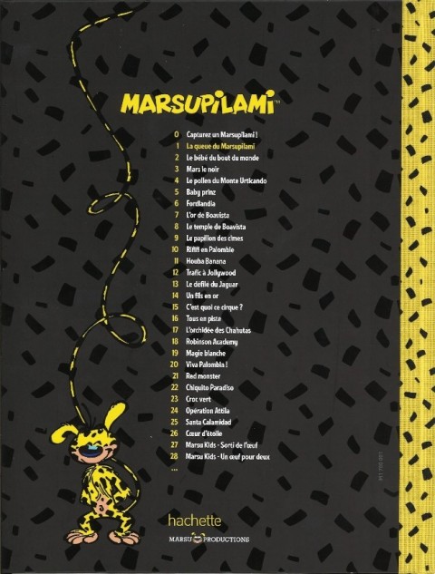 Verso de l'album Marsupilami Tome 1 La Queue du marsupilami