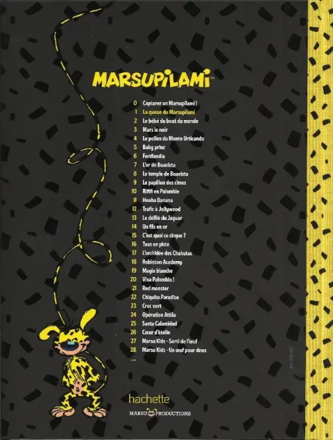 Verso de l'album Marsupilami Tome 1 La Queue du marsupilami