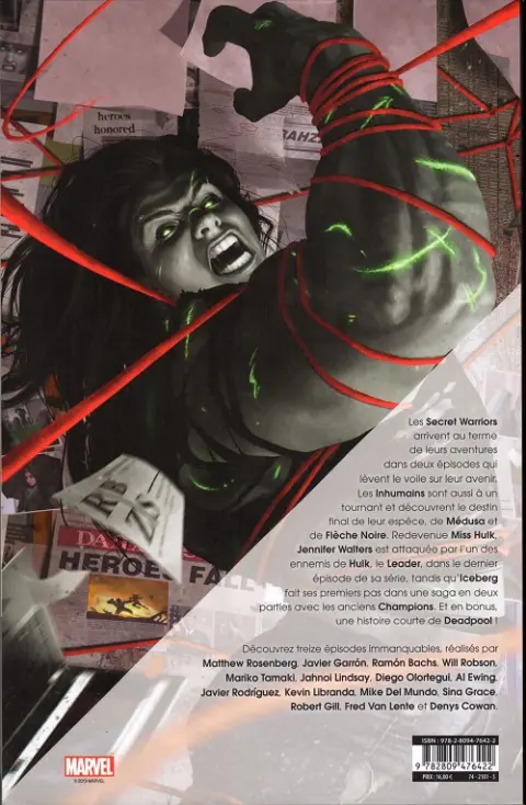 Verso de l'album Marvel Heroes Tome 4 Reunion de champions