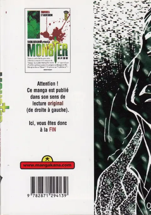 Verso de l'album Monster Chapitre 3 511 Kinderheim