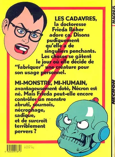 Verso de l'album Necron Tome 1