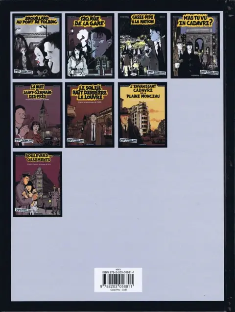 Verso de l'album Nestor Burma Tome 9 Boulevard... ossements