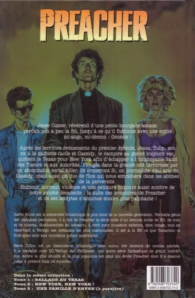Verso de l'album Preacher Tome 2 New York, New York !
