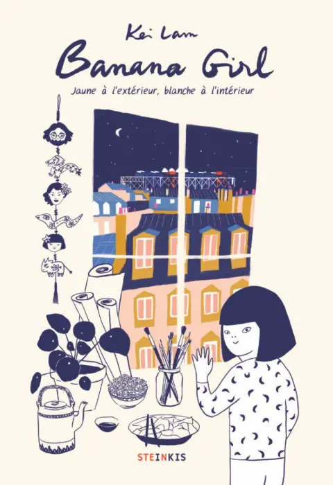 Banana Girl Jaune à l'extérieur, blanche à l'intérieur