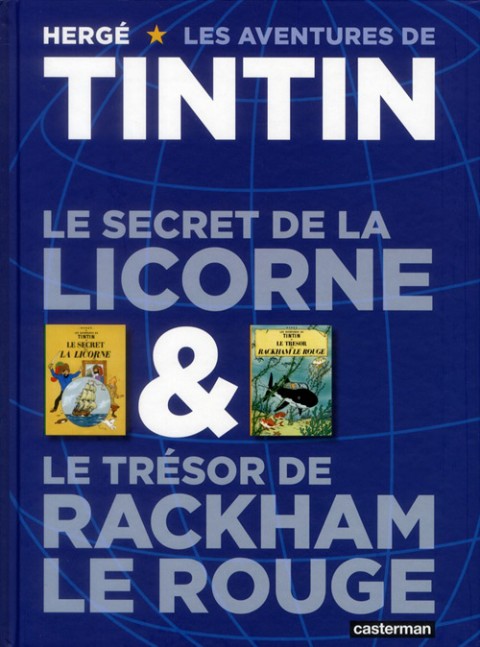 Couverture de l'album Tintin Le Secret de la Licorne & Le Trésor de Rackham le Rouge