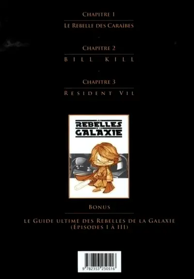 Verso de l'album Le Rebelle des Caraïbes Pastiche et parodie de Pirates des Caraïbes