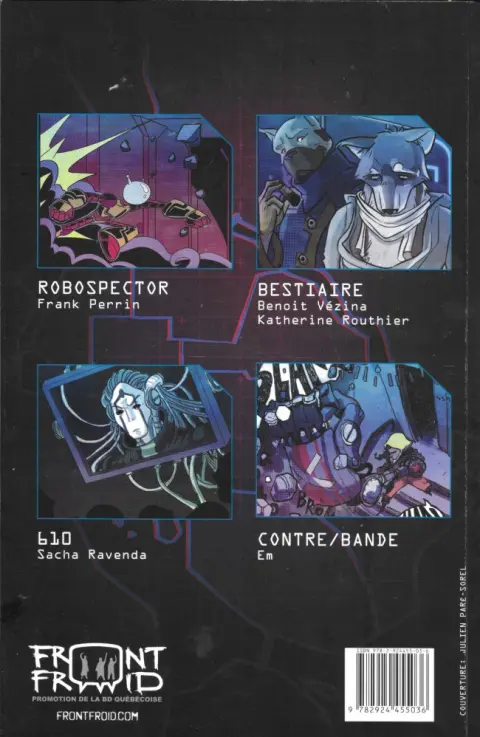Verso de l'album Réservoir cyberpunk
