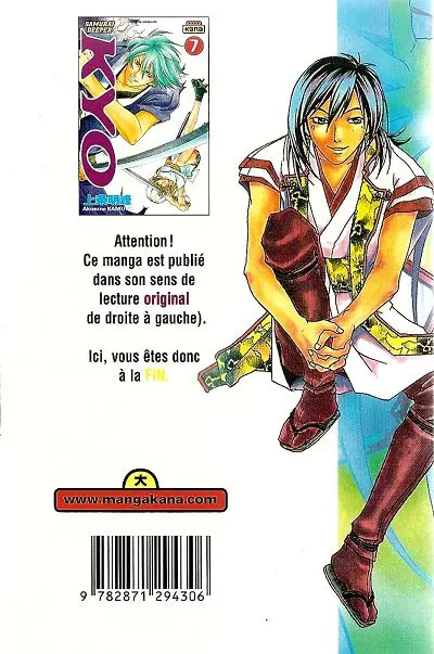 Verso de l'album Samurai Deeper Kyo 7