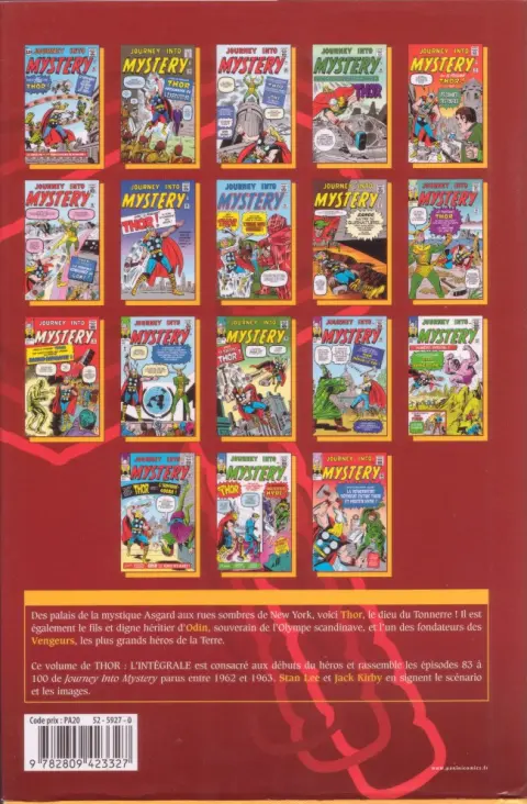 Verso de l'album Thor - L'intégrale Vol. 5 1962 - 1963